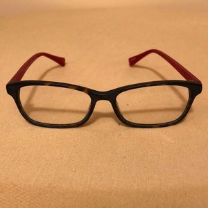 WENZH women designer TORT/RED glasses NWT